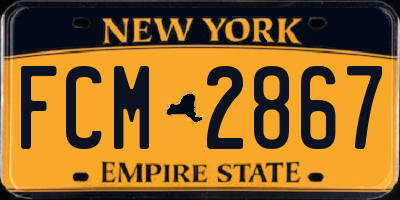 NY license plate FCM2867