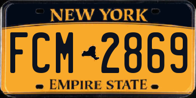 NY license plate FCM2869
