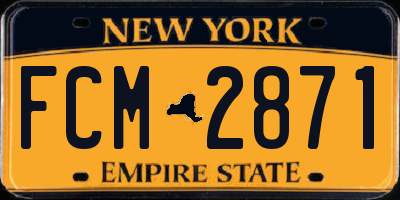 NY license plate FCM2871