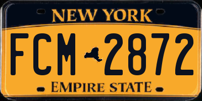 NY license plate FCM2872