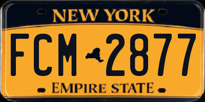 NY license plate FCM2877