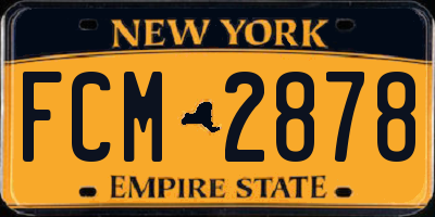 NY license plate FCM2878