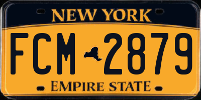 NY license plate FCM2879