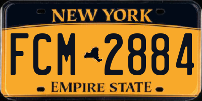 NY license plate FCM2884