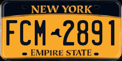 NY license plate FCM2891