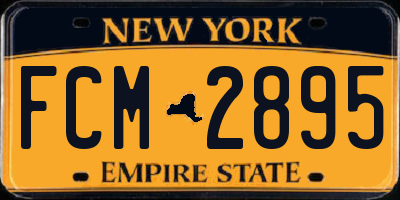 NY license plate FCM2895