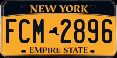 NY license plate FCM2896