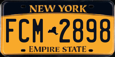 NY license plate FCM2898