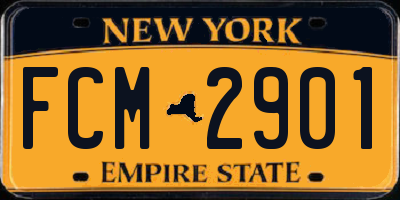 NY license plate FCM2901