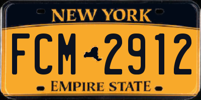 NY license plate FCM2912