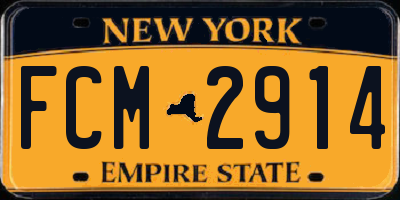 NY license plate FCM2914