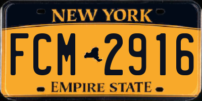 NY license plate FCM2916