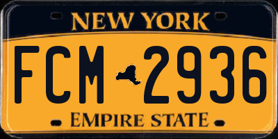NY license plate FCM2936