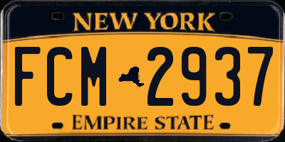 NY license plate FCM2937