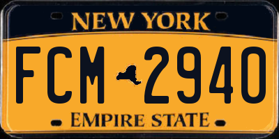 NY license plate FCM2940