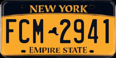 NY license plate FCM2941