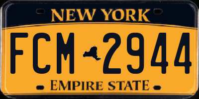 NY license plate FCM2944