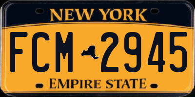 NY license plate FCM2945