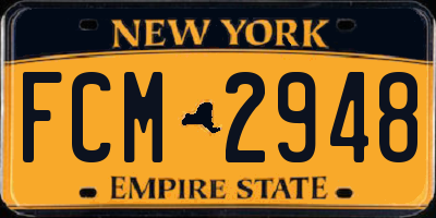 NY license plate FCM2948