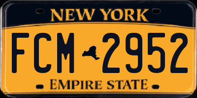 NY license plate FCM2952
