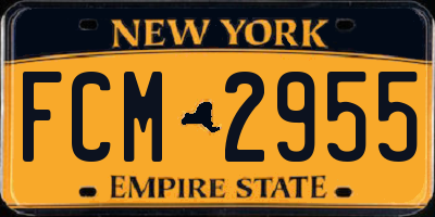NY license plate FCM2955