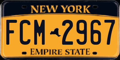 NY license plate FCM2967