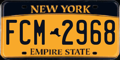 NY license plate FCM2968