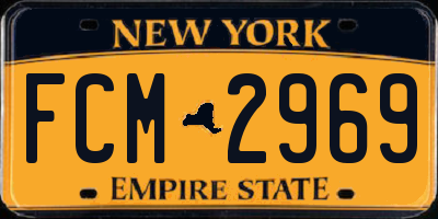 NY license plate FCM2969