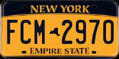 NY license plate FCM2970