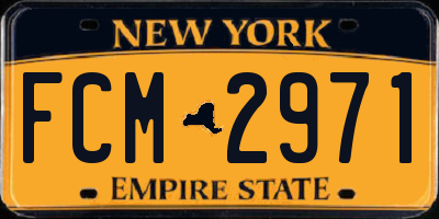 NY license plate FCM2971
