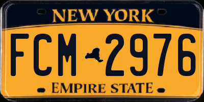 NY license plate FCM2976