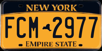 NY license plate FCM2977