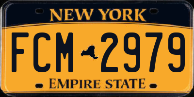 NY license plate FCM2979