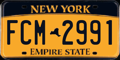 NY license plate FCM2991