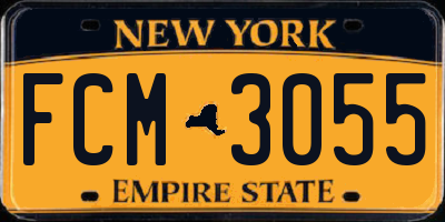 NY license plate FCM3055