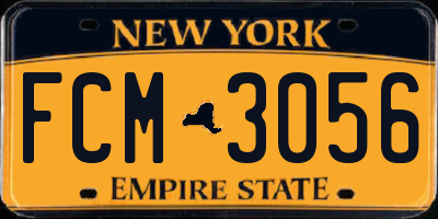 NY license plate FCM3056