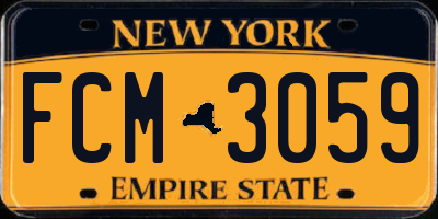 NY license plate FCM3059