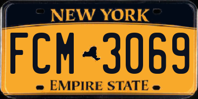 NY license plate FCM3069