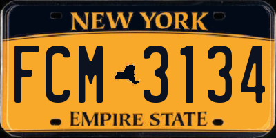 NY license plate FCM3134