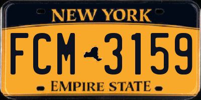 NY license plate FCM3159