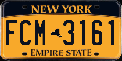 NY license plate FCM3161
