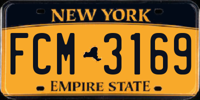 NY license plate FCM3169