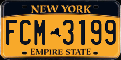 NY license plate FCM3199
