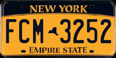 NY license plate FCM3252