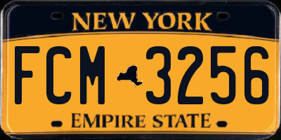 NY license plate FCM3256