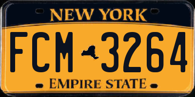 NY license plate FCM3264