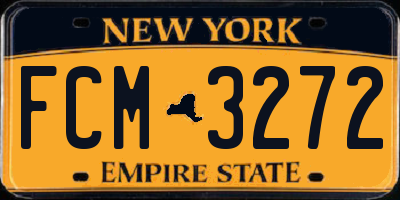 NY license plate FCM3272