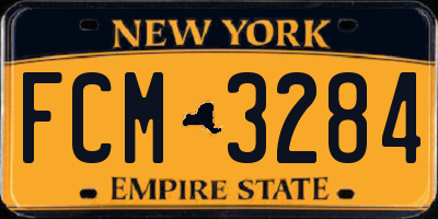 NY license plate FCM3284