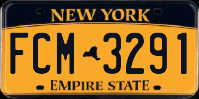 NY license plate FCM3291