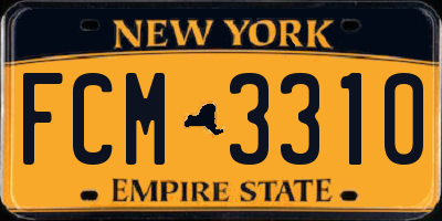 NY license plate FCM3310